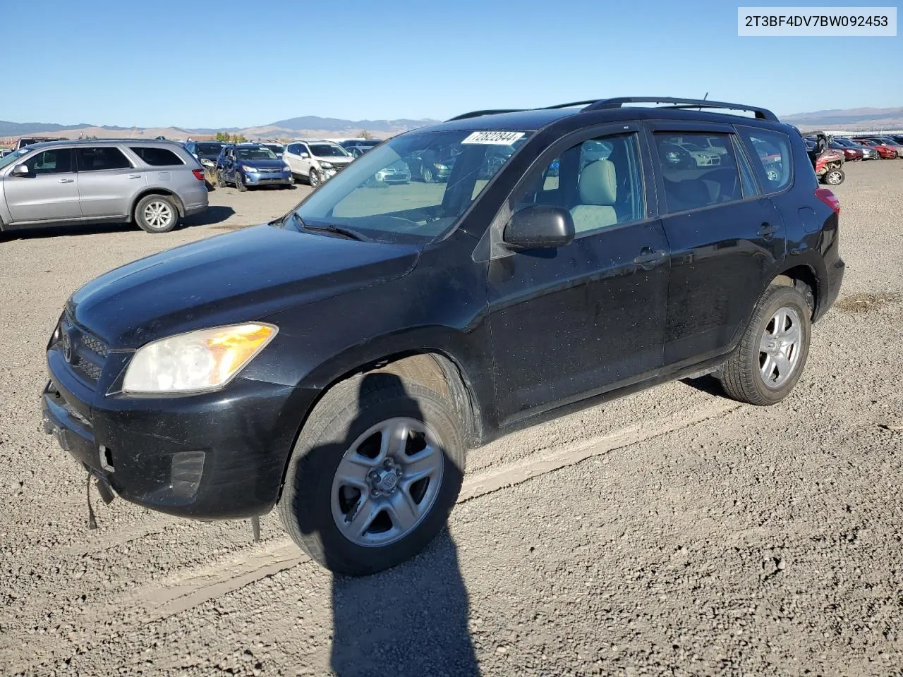 2011 Toyota Rav4 VIN: 2T3BF4DV7BW092453 Lot: 72822844