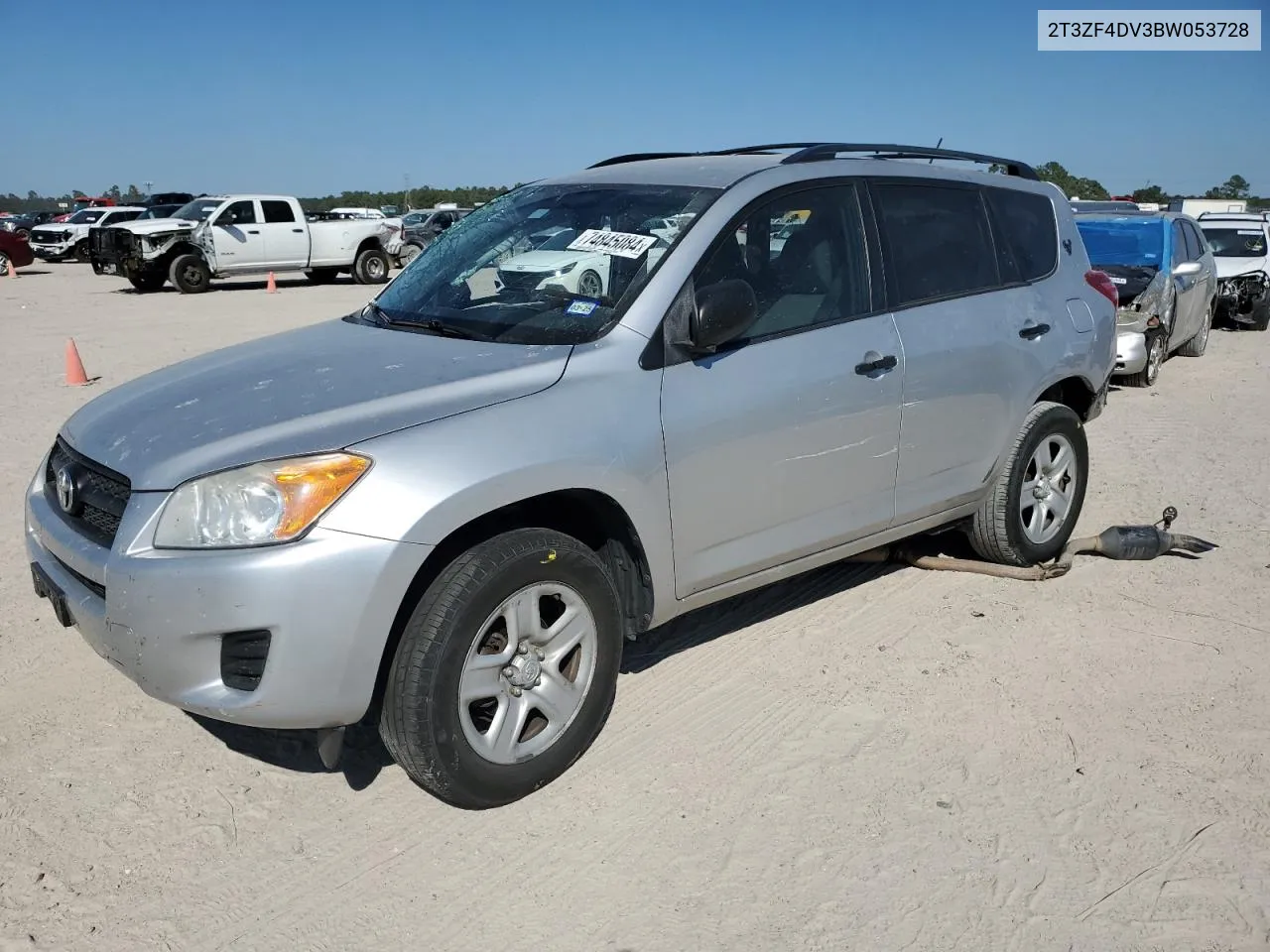 2011 Toyota Rav4 VIN: 2T3ZF4DV3BW053728 Lot: 74845084