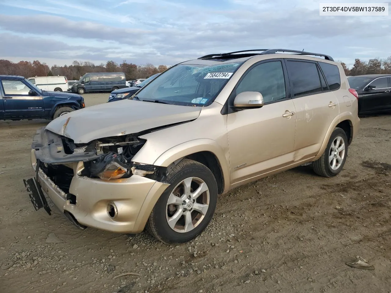 2011 Toyota Rav4 Limited VIN: 2T3DF4DV5BW137589 Lot: 75843794