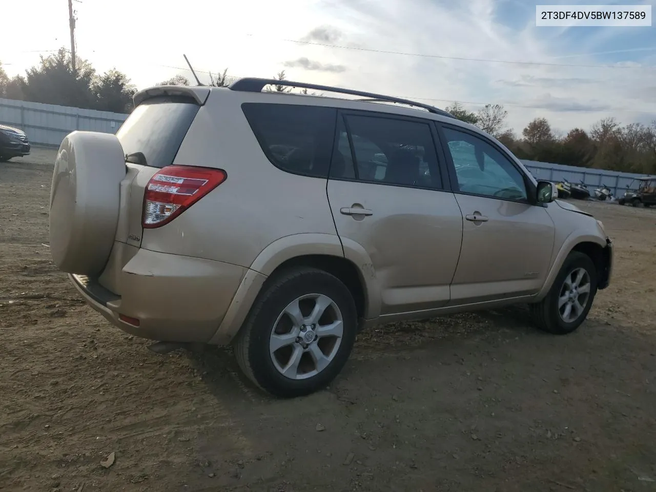 2011 Toyota Rav4 Limited VIN: 2T3DF4DV5BW137589 Lot: 75843794