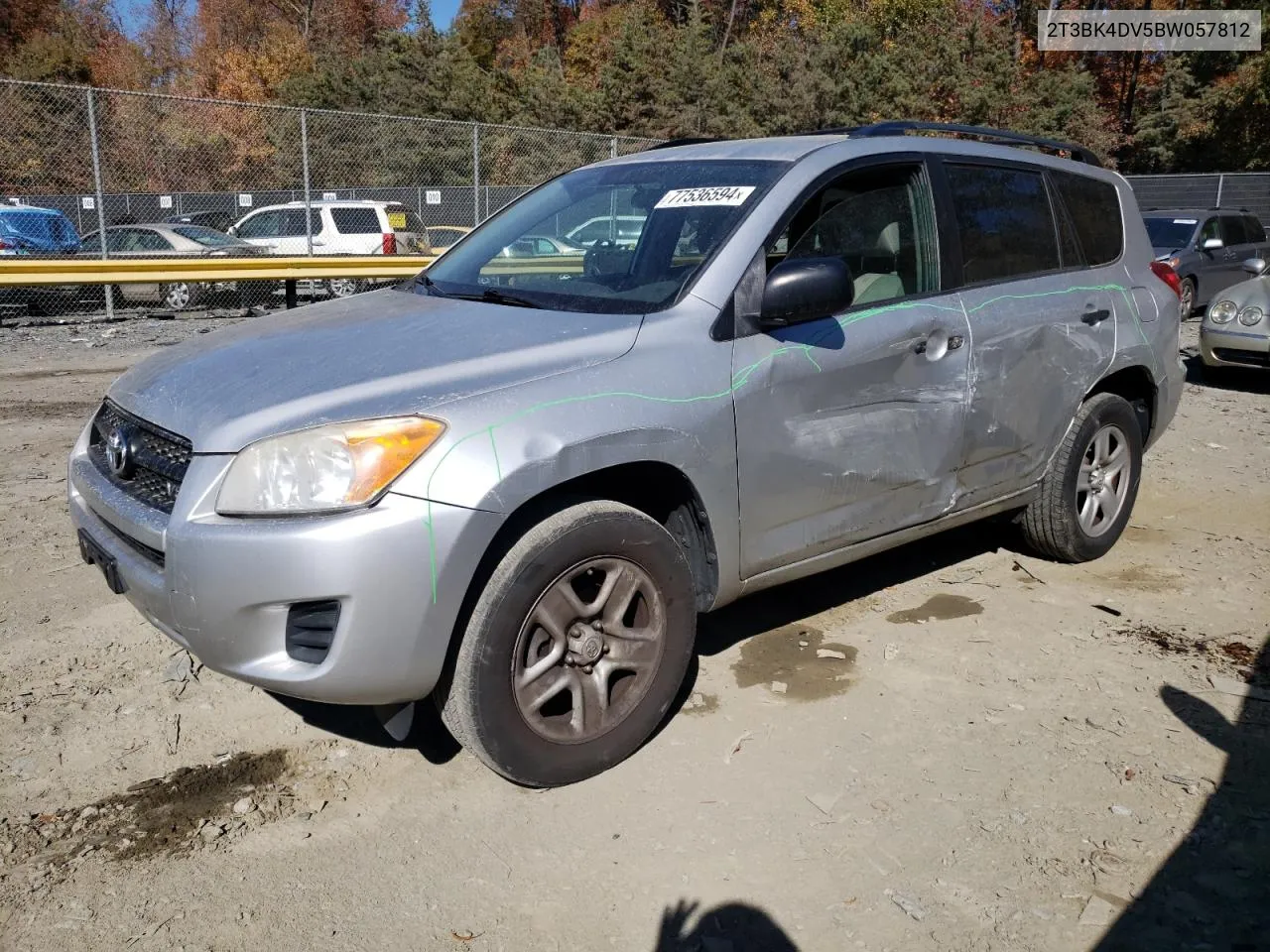 2011 Toyota Rav4 VIN: 2T3BK4DV5BW057812 Lot: 77536594