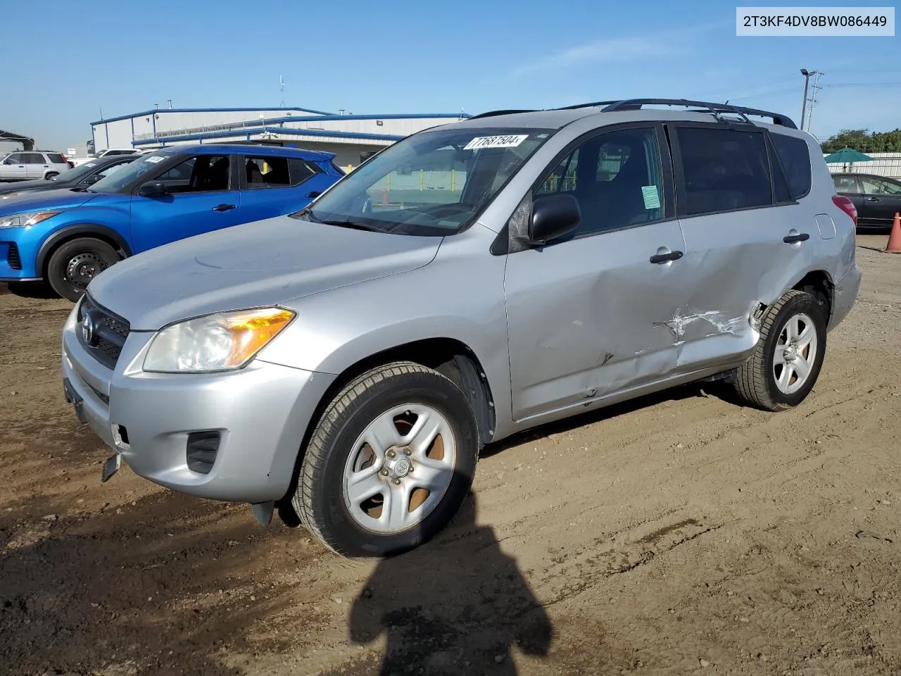 2011 Toyota Rav4 VIN: 2T3KF4DV8BW086449 Lot: 77687504