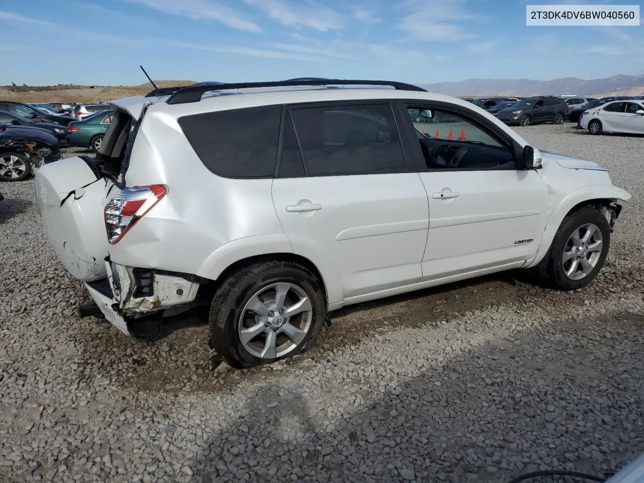 2011 Toyota Rav4 Limited VIN: 2T3DK4DV6BW040560 Lot: 79045694