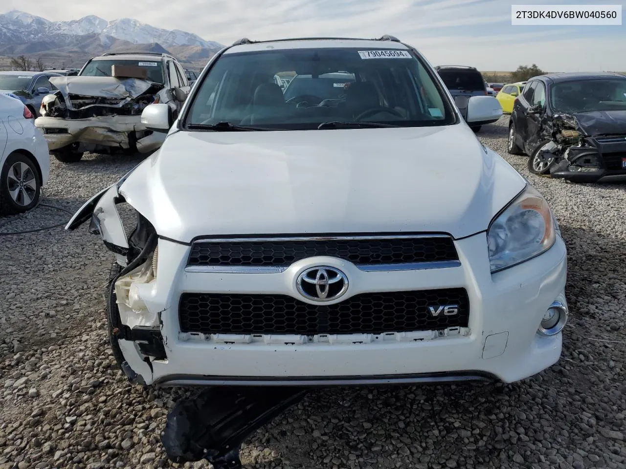 2011 Toyota Rav4 Limited VIN: 2T3DK4DV6BW040560 Lot: 79045694