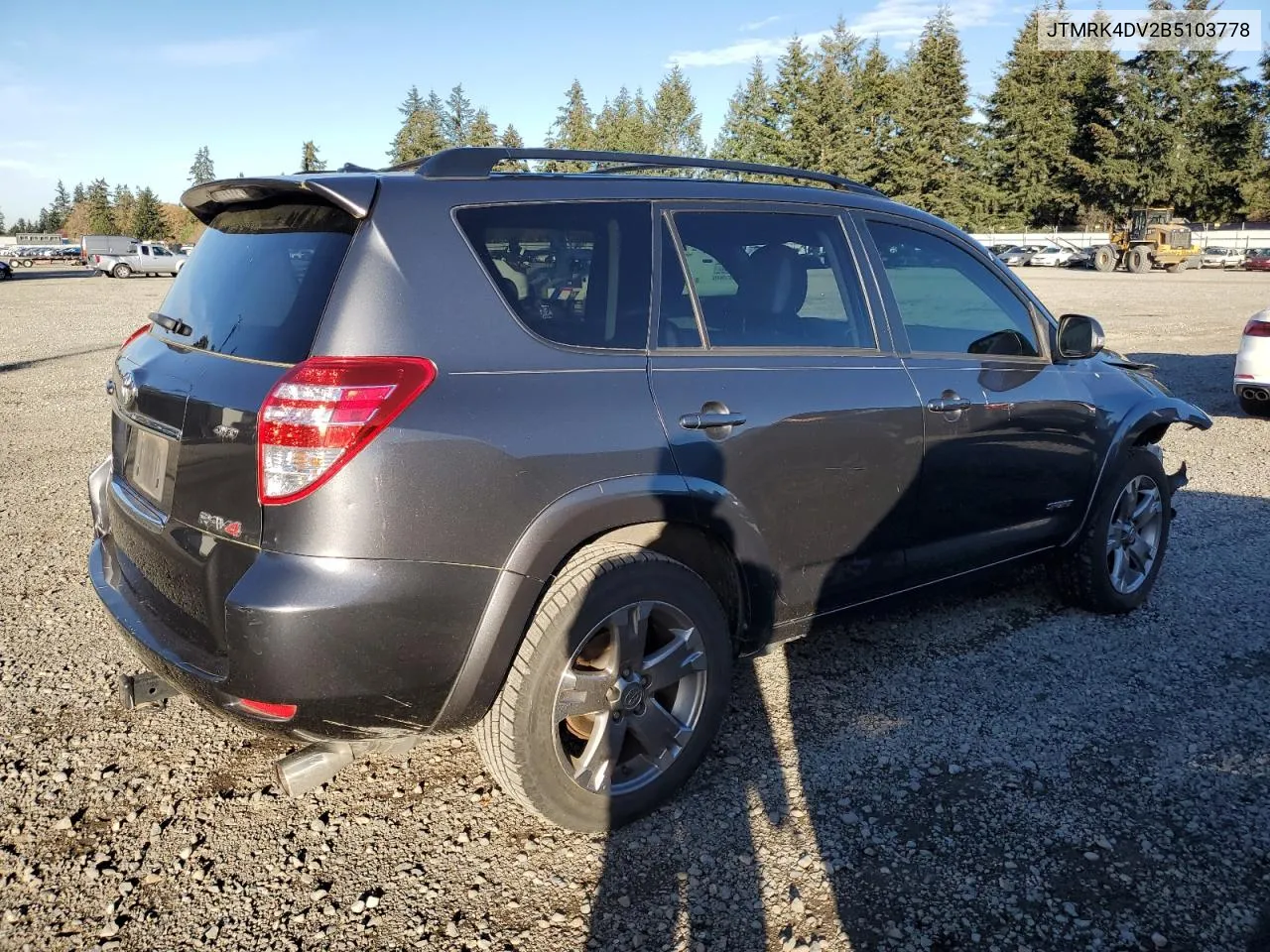 2011 Toyota Rav4 Sport VIN: JTMRK4DV2B5103778 Lot: 79962324