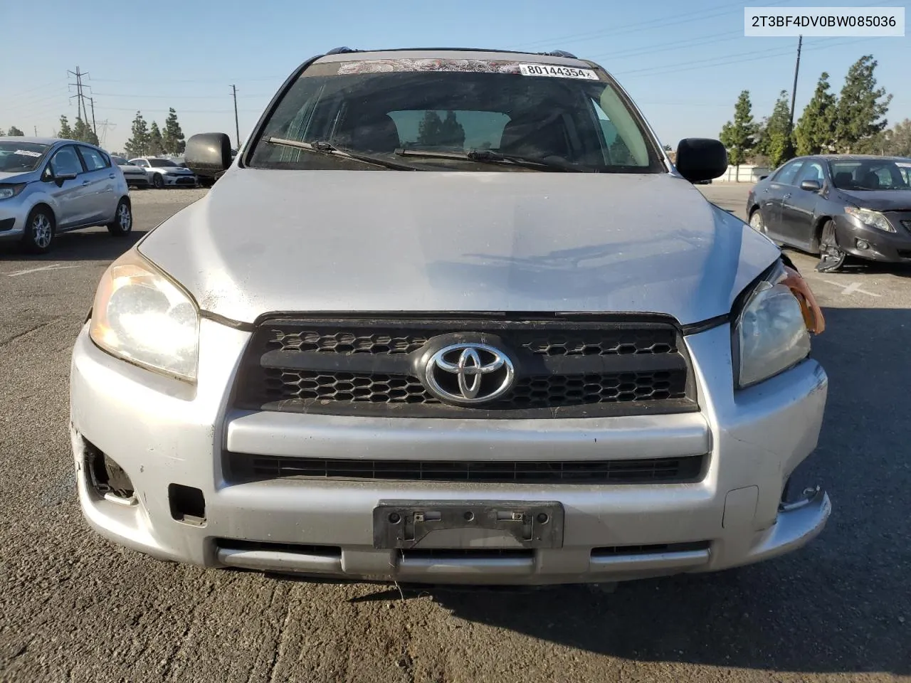 2011 Toyota Rav4 VIN: 2T3BF4DV0BW085036 Lot: 80144354