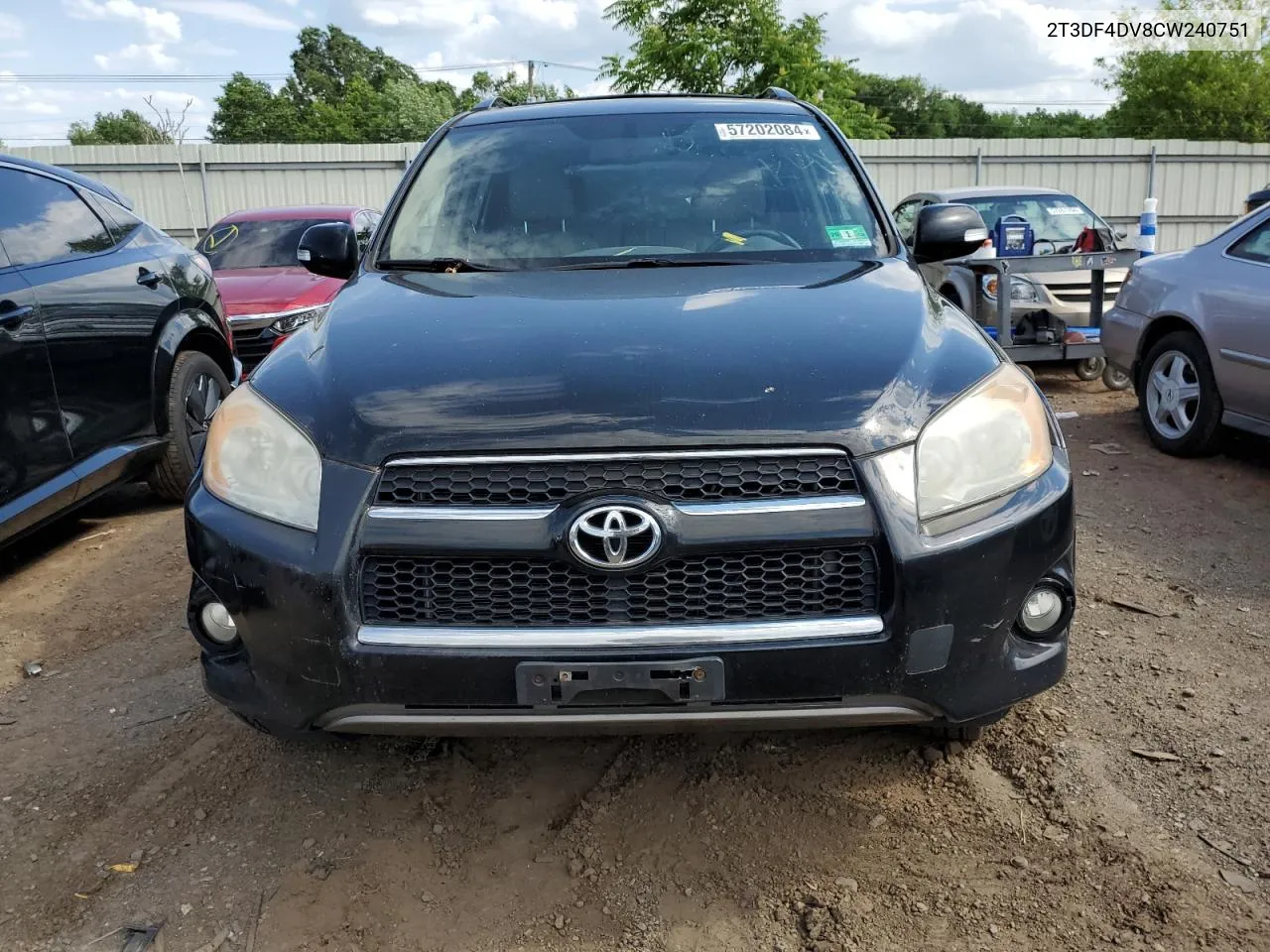 2012 Toyota Rav4 Limited VIN: 2T3DF4DV8CW240751 Lot: 57202084