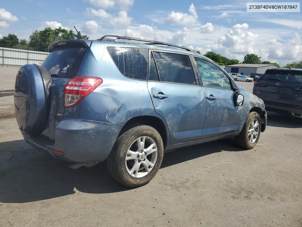 2012 Toyota Rav4 VIN: 2T3BF4DV8CW187847 Lot: 58605094