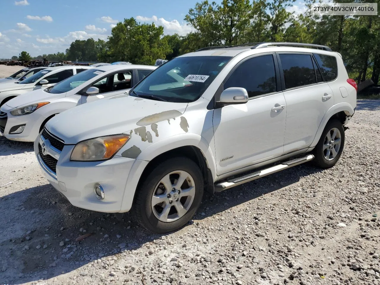 2012 Toyota Rav4 Limited VIN: 2T3YF4DV3CW140106 Lot: 60610764