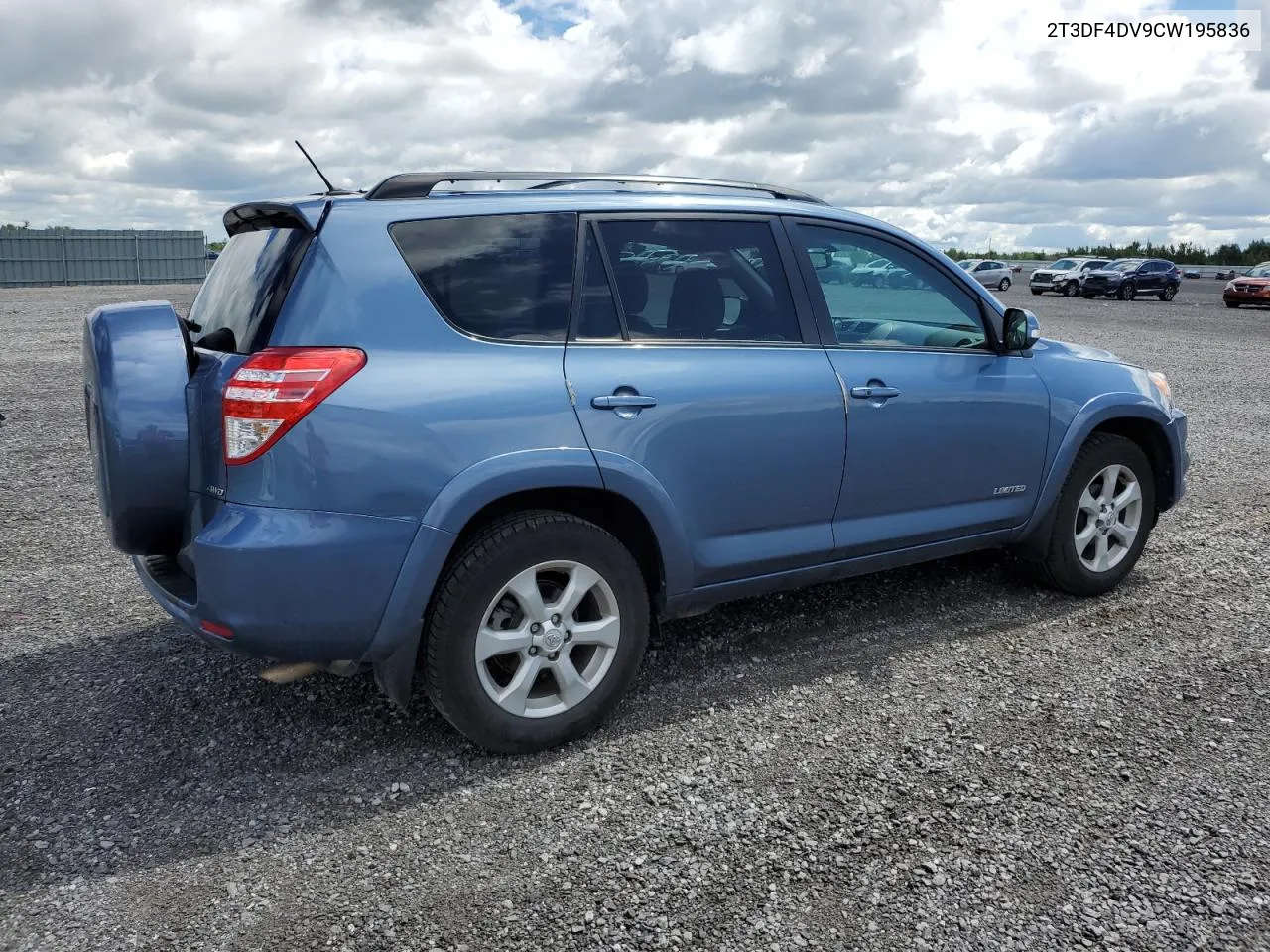 2012 Toyota Rav4 Limited VIN: 2T3DF4DV9CW195836 Lot: 66847674