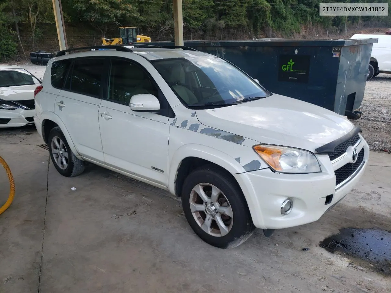 2T3YF4DVXCW141852 2012 Toyota Rav4 Limited