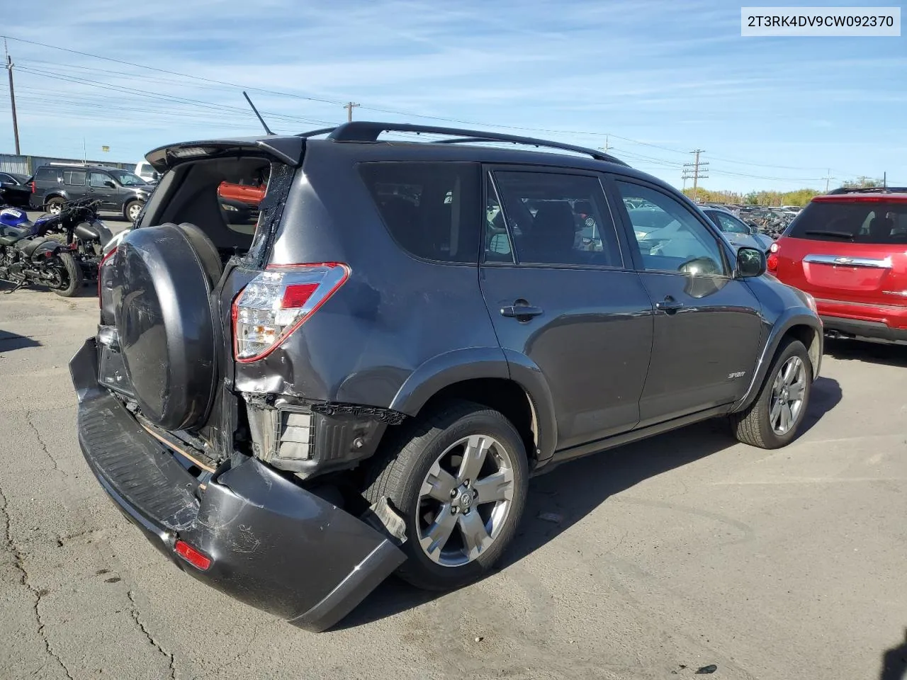 2012 Toyota Rav4 Sport VIN: 2T3RK4DV9CW092370 Lot: 72185474