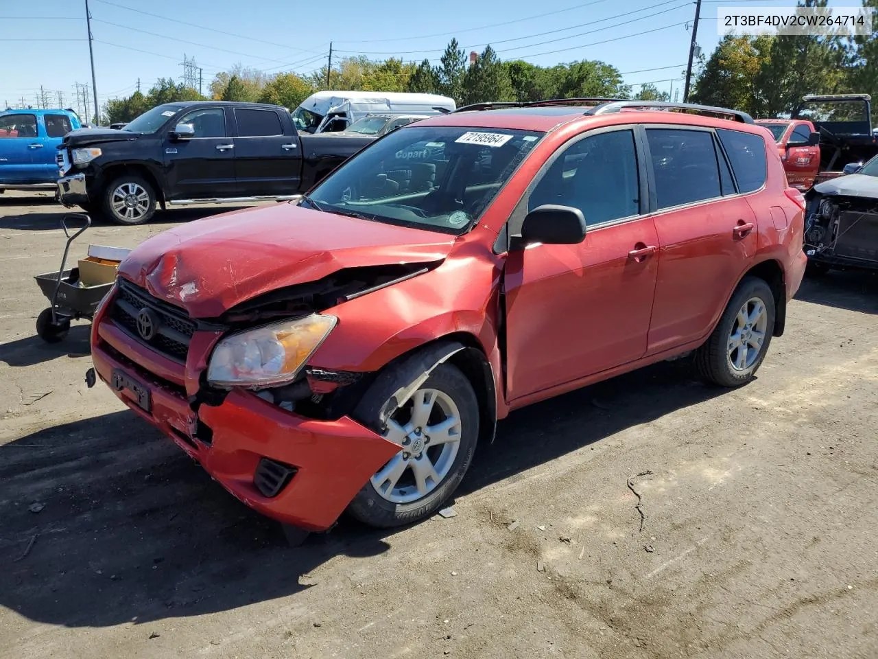 2012 Toyota Rav4 VIN: 2T3BF4DV2CW264714 Lot: 72195964