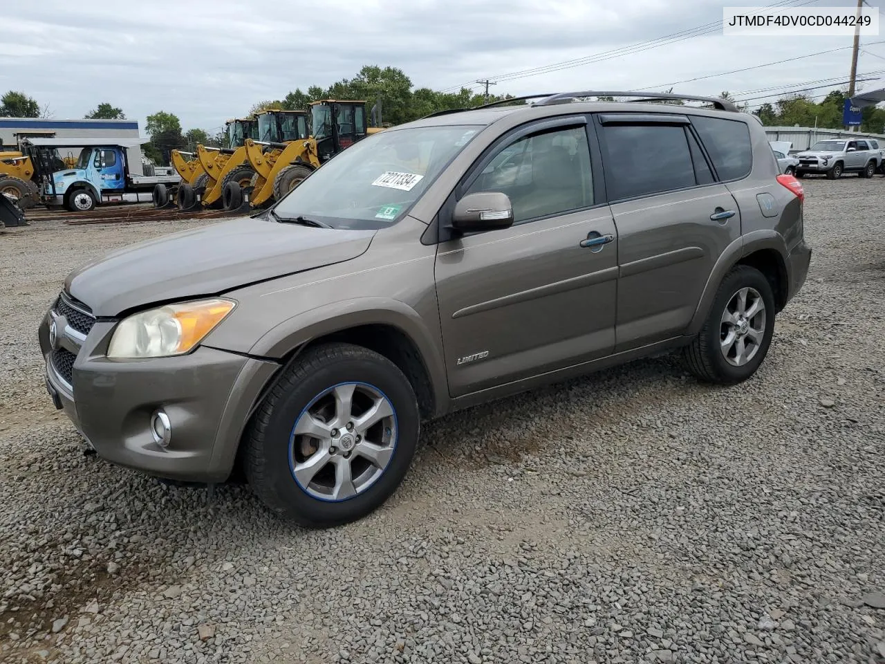 2012 Toyota Rav4 Limited VIN: JTMDF4DV0CD044249 Lot: 72211334