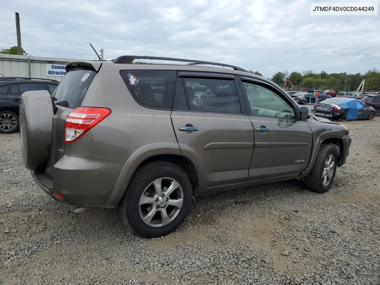 2012 Toyota Rav4 Limited VIN: JTMDF4DV0CD044249 Lot: 72211334