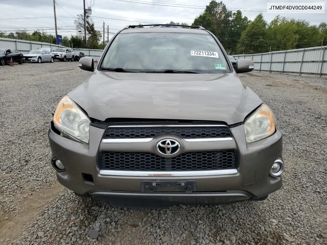 2012 Toyota Rav4 Limited VIN: JTMDF4DV0CD044249 Lot: 72211334