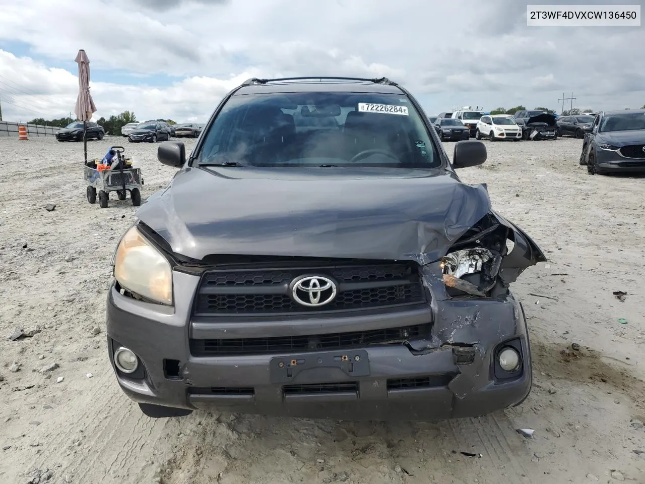 2012 Toyota Rav4 Sport VIN: 2T3WF4DVXCW136450 Lot: 72226284