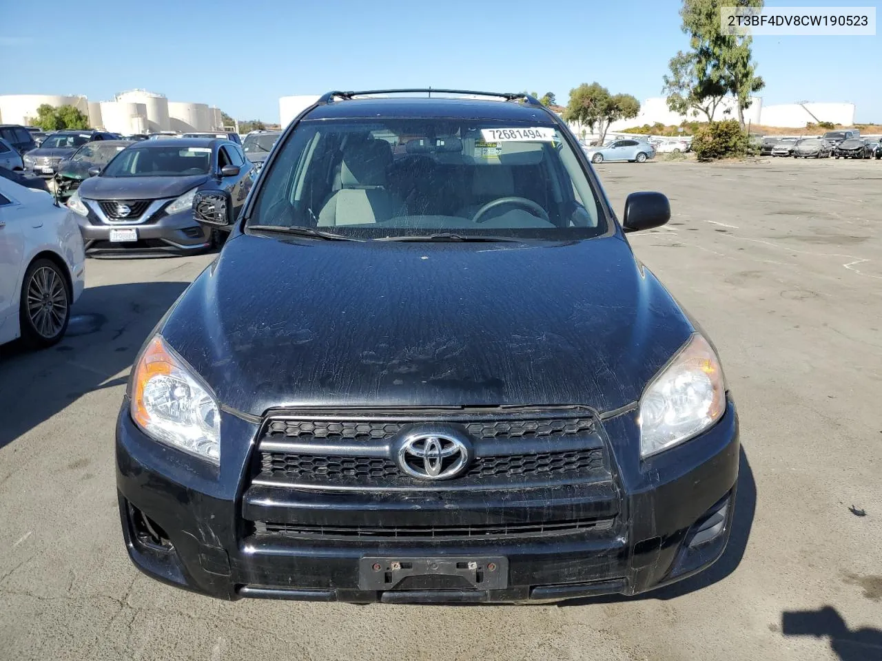 2012 Toyota Rav4 VIN: 2T3BF4DV8CW190523 Lot: 72681494