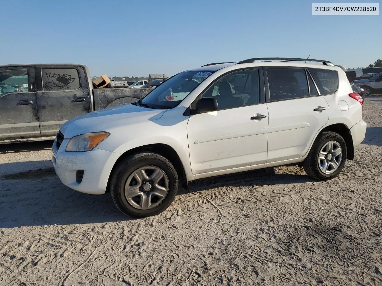 2012 Toyota Rav4 VIN: 2T3BF4DV7CW228520 Lot: 74772234