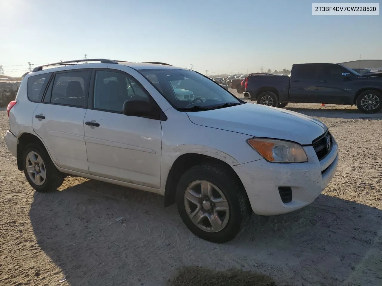 2012 Toyota Rav4 VIN: 2T3BF4DV7CW228520 Lot: 74772234