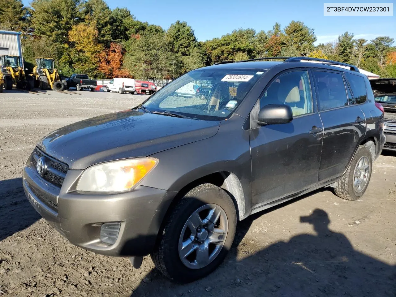 2012 Toyota Rav4 VIN: 2T3BF4DV7CW237301 Lot: 75824824