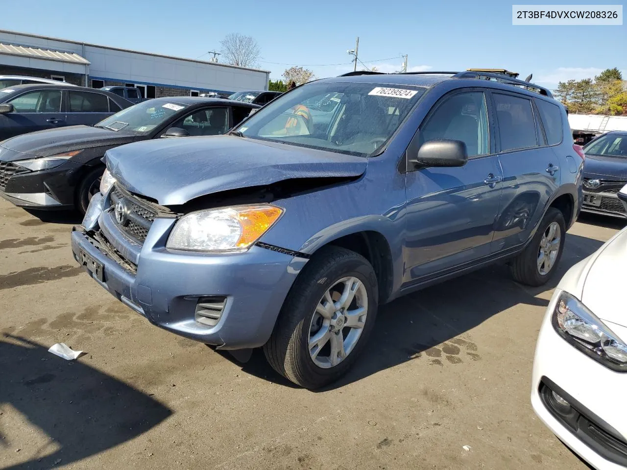 2012 Toyota Rav4 VIN: 2T3BF4DVXCW208326 Lot: 76239524