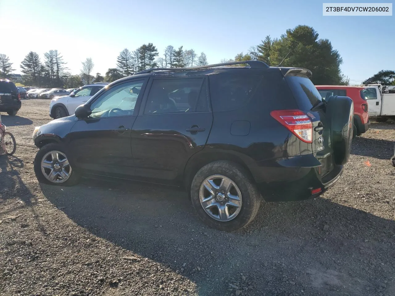 2012 Toyota Rav4 VIN: 2T3BF4DV7CW206002 Lot: 76542674