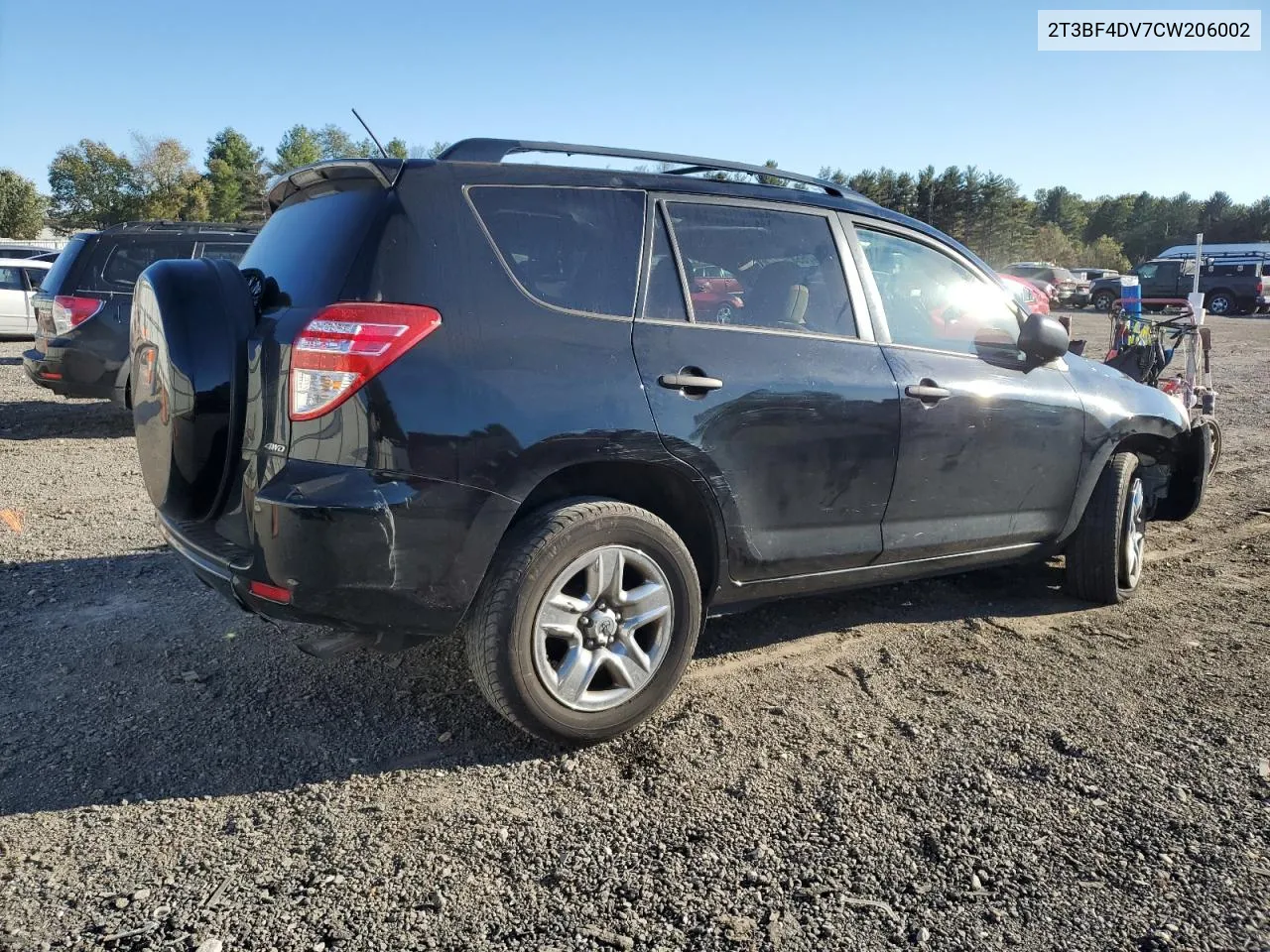 2012 Toyota Rav4 VIN: 2T3BF4DV7CW206002 Lot: 76542674