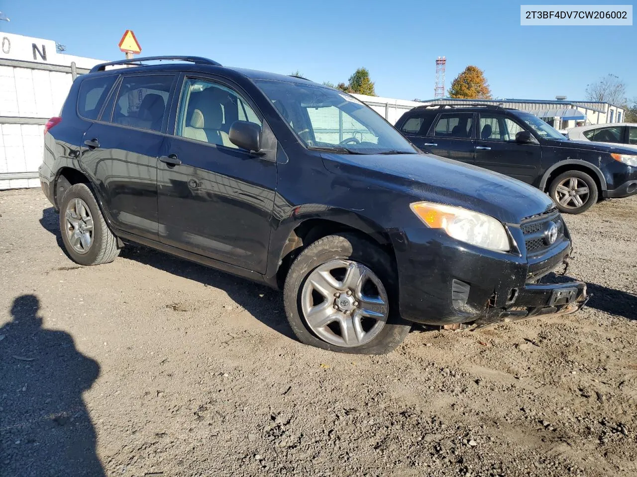 2012 Toyota Rav4 VIN: 2T3BF4DV7CW206002 Lot: 76542674