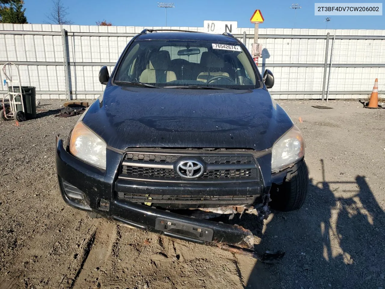 2012 Toyota Rav4 VIN: 2T3BF4DV7CW206002 Lot: 76542674