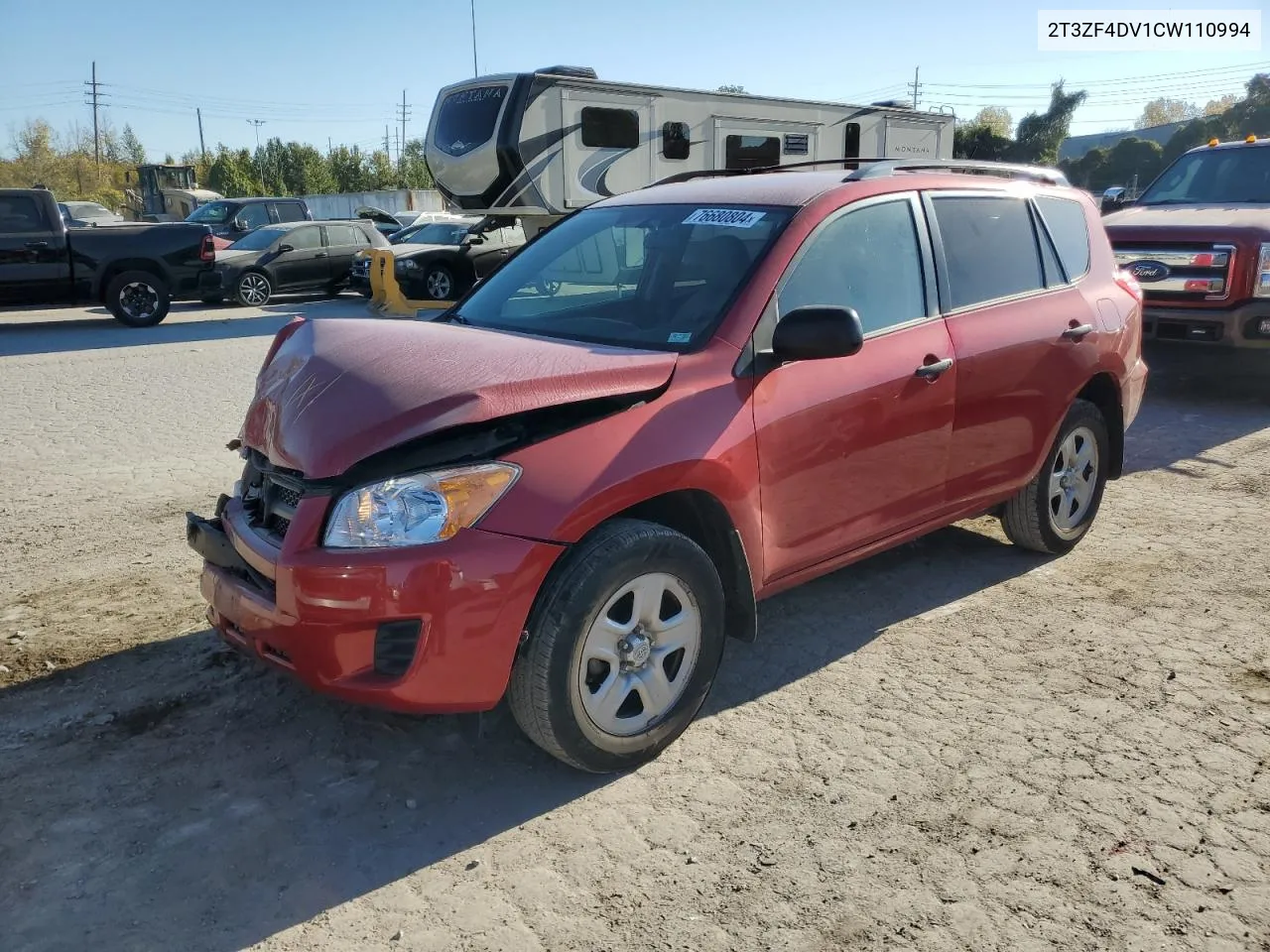 2012 Toyota Rav4 VIN: 2T3ZF4DV1CW110994 Lot: 76680804