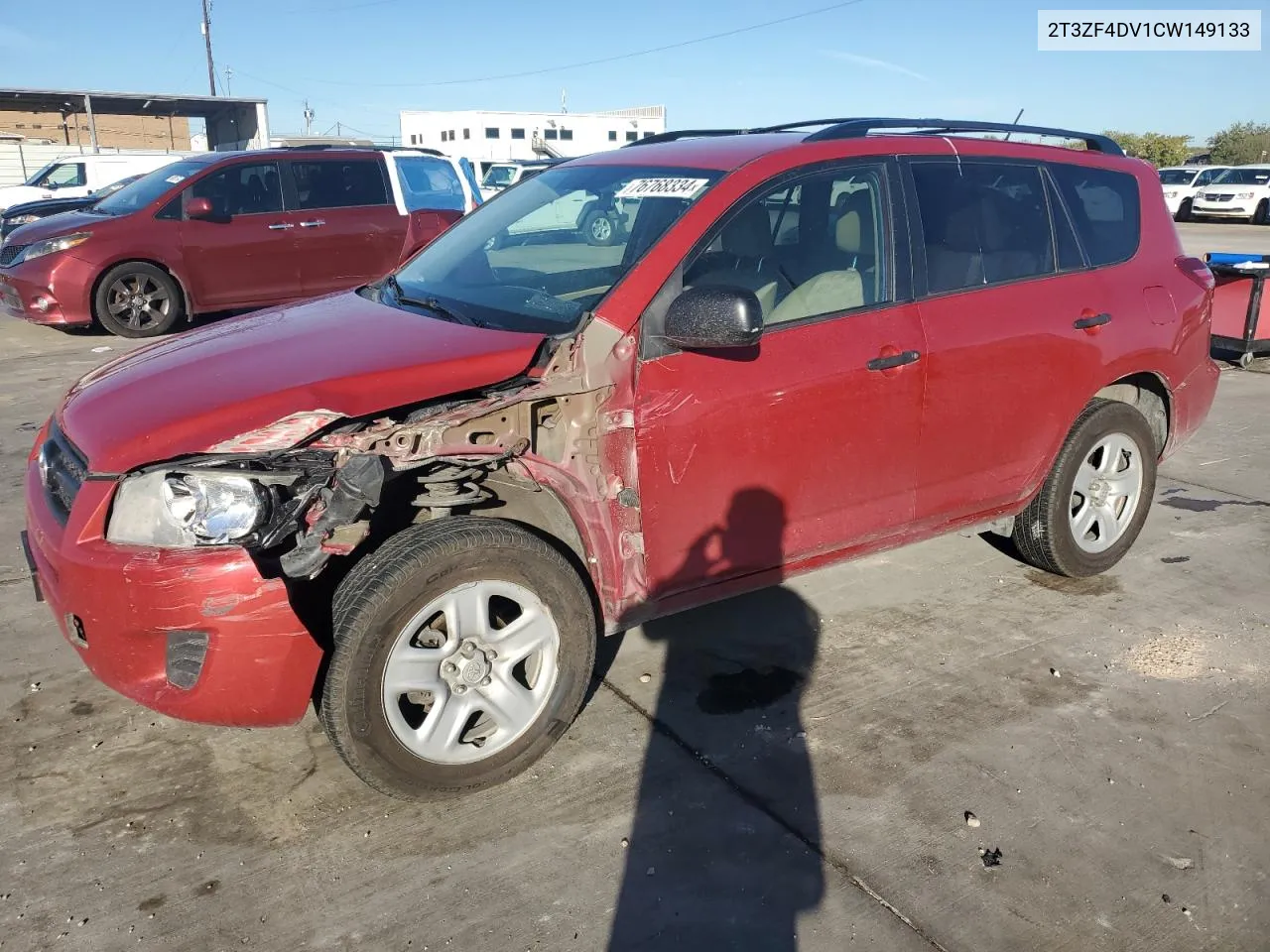 2012 Toyota Rav4 VIN: 2T3ZF4DV1CW149133 Lot: 76768334