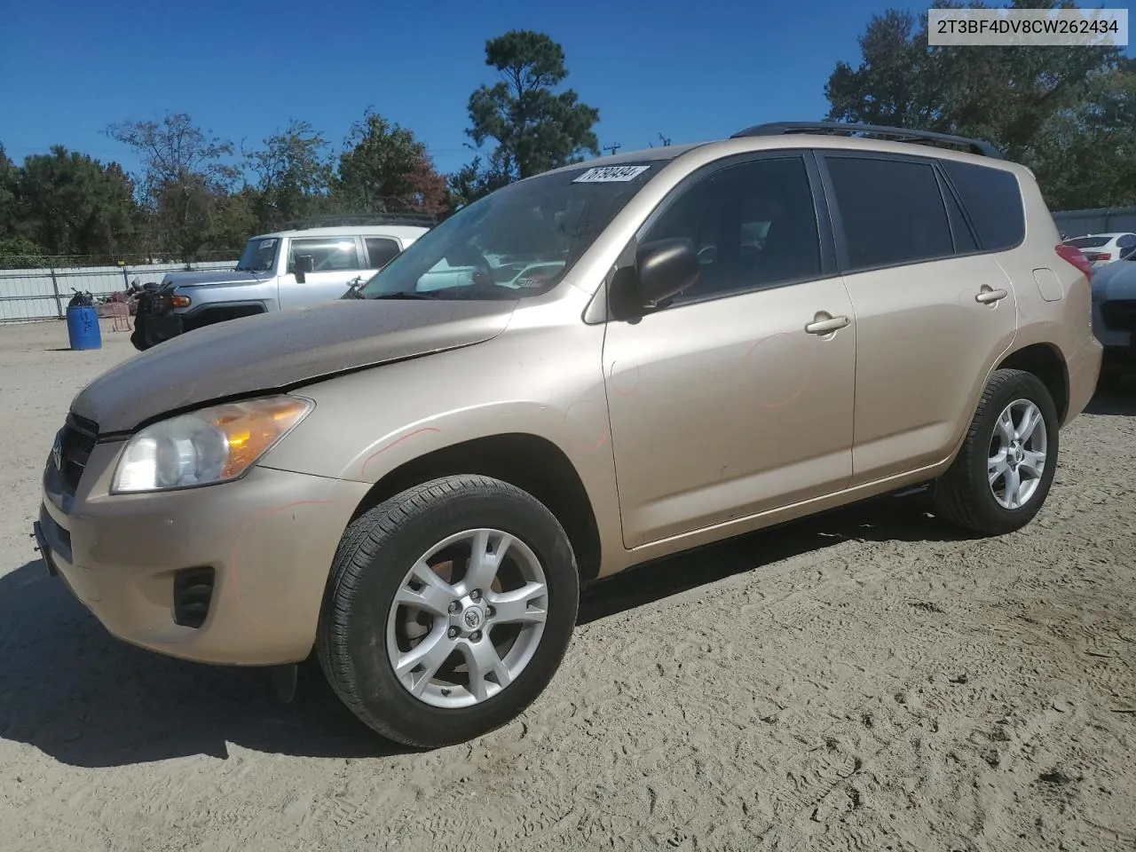 2012 Toyota Rav4 VIN: 2T3BF4DV8CW262434 Lot: 76790494