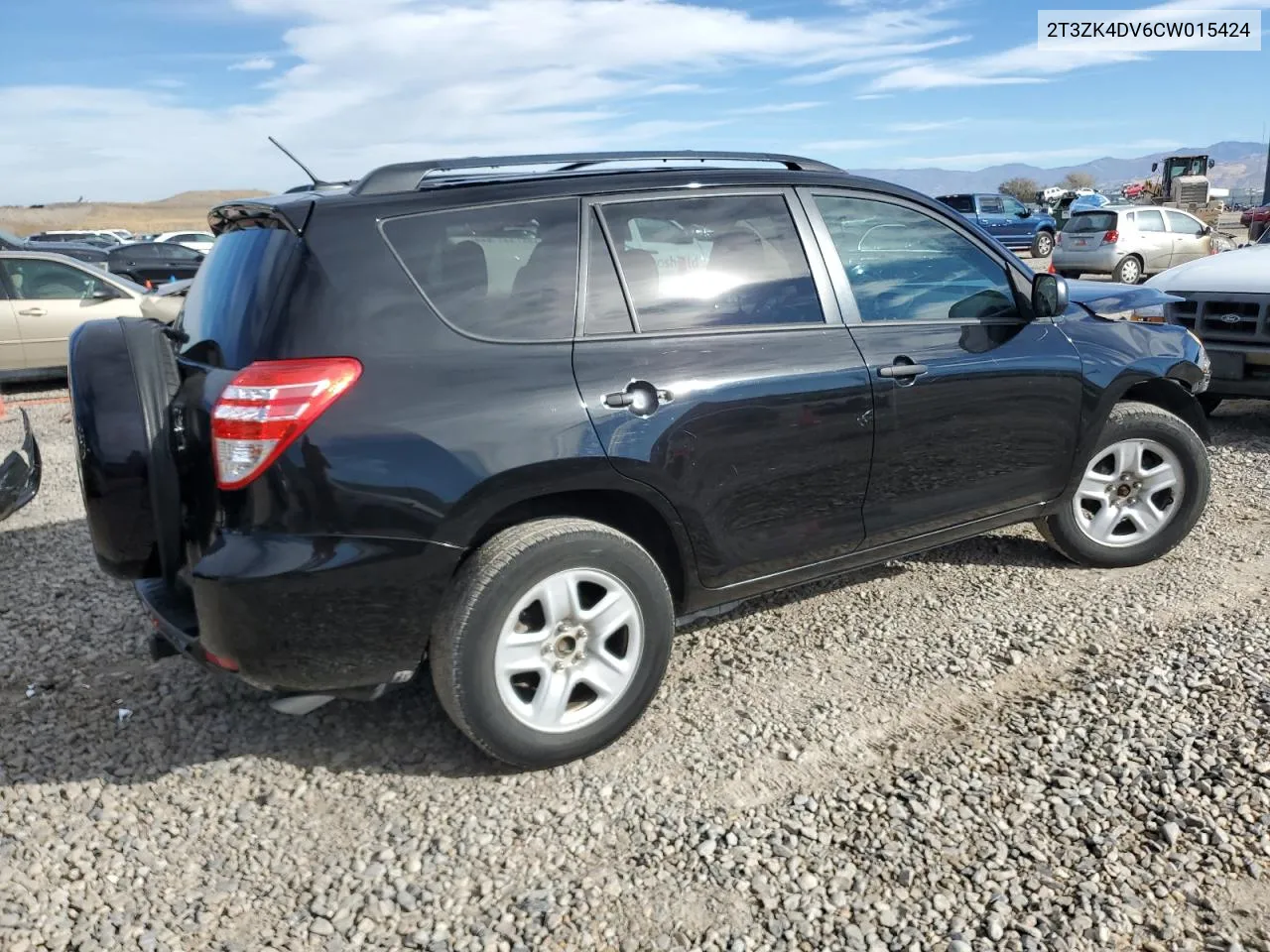 2012 Toyota Rav4 VIN: 2T3ZK4DV6CW015424 Lot: 77019254