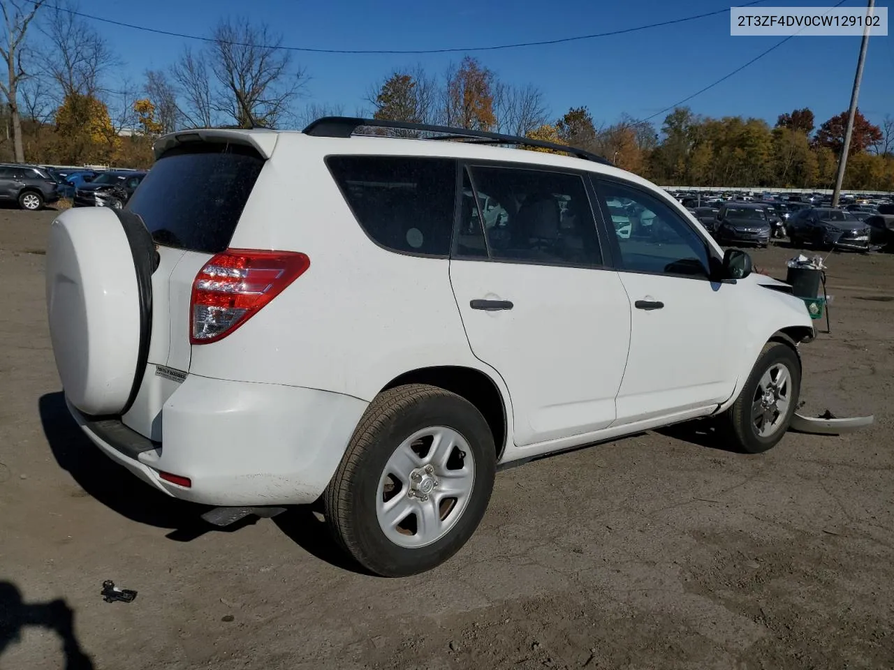 2012 Toyota Rav4 VIN: 2T3ZF4DV0CW129102 Lot: 77255114