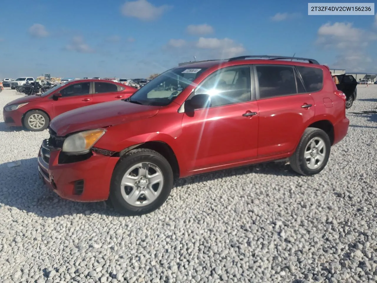 2012 Toyota Rav4 VIN: 2T3ZF4DV2CW156236 Lot: 77280634