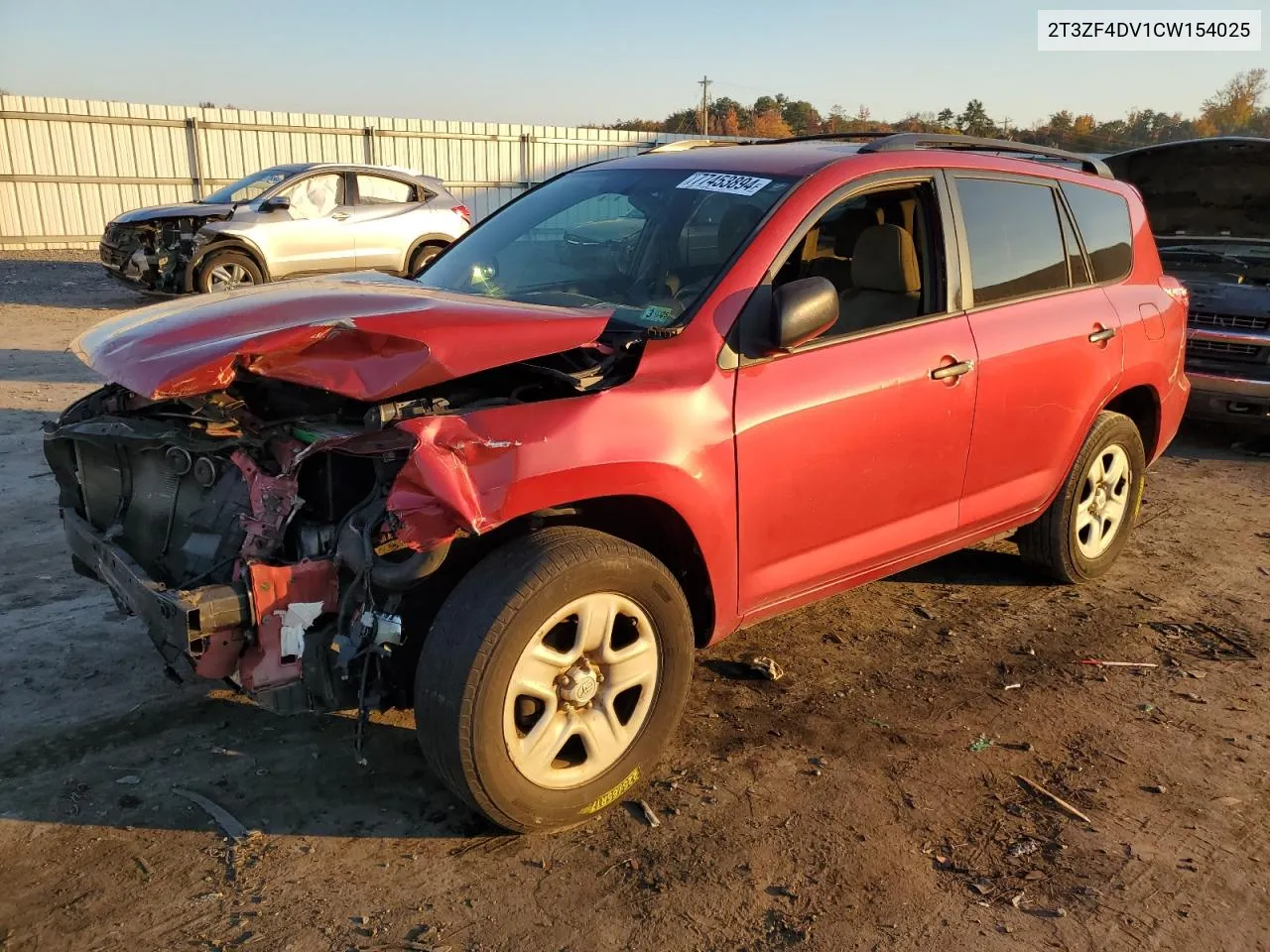 2012 Toyota Rav4 VIN: 2T3ZF4DV1CW154025 Lot: 77453894