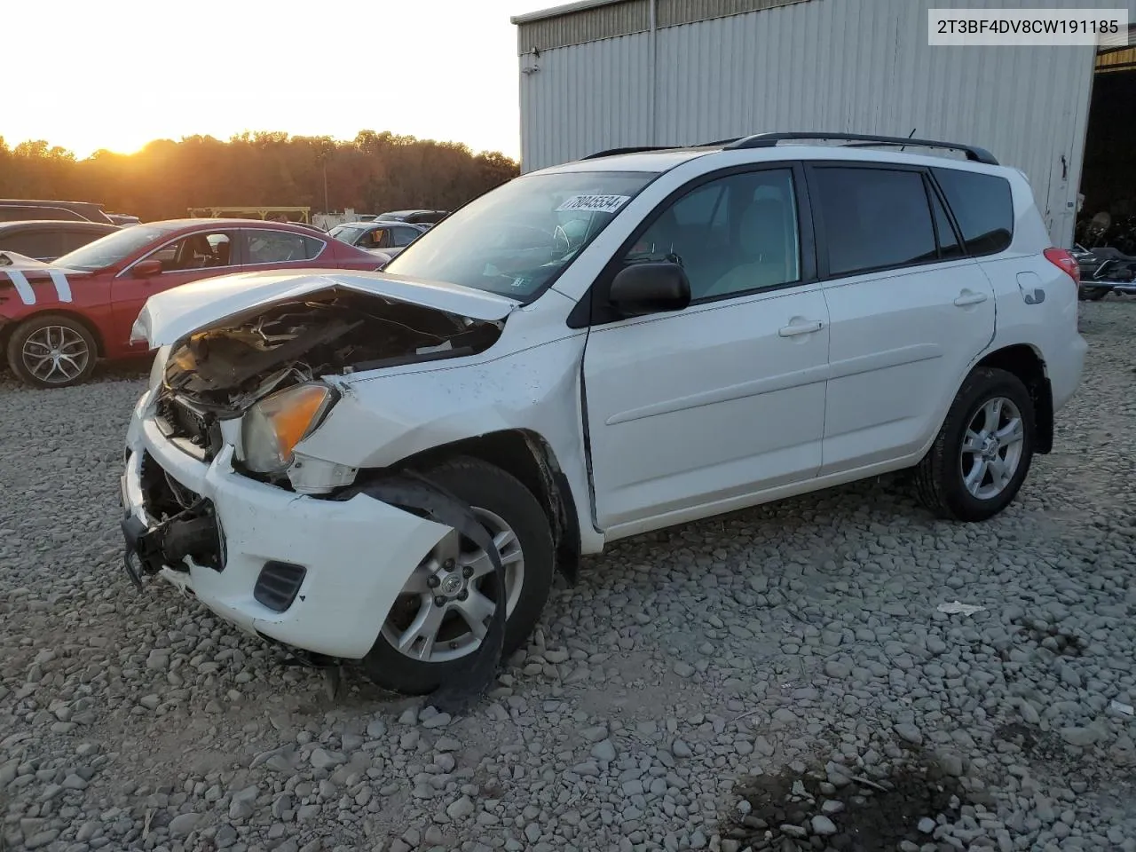 2012 Toyota Rav4 VIN: 2T3BF4DV8CW191185 Lot: 78045534