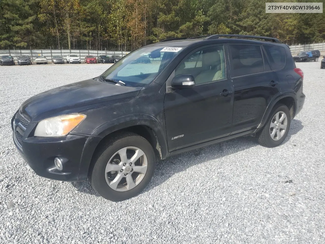 2012 Toyota Rav4 Limited VIN: 2T3YF4DV8CW139646 Lot: 78165954