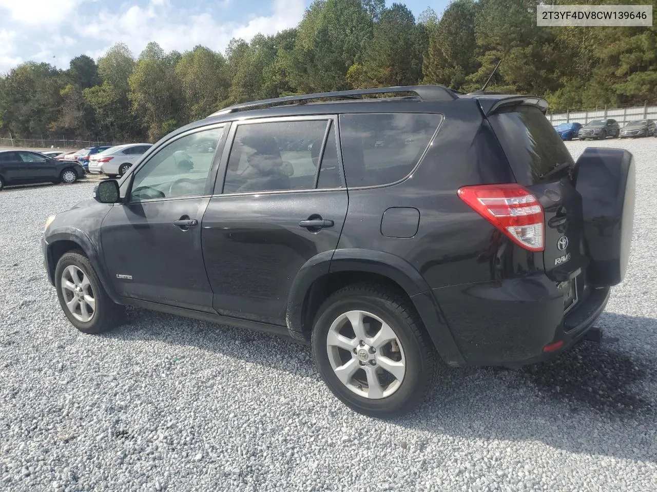 2012 Toyota Rav4 Limited VIN: 2T3YF4DV8CW139646 Lot: 78165954