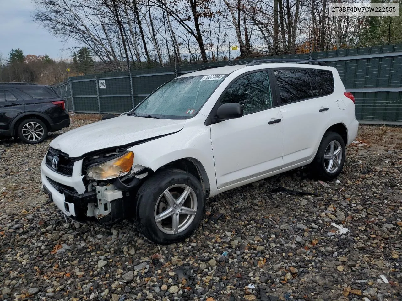 2012 Toyota Rav4 VIN: 2T3BF4DV7CW222555 Lot: 78989864