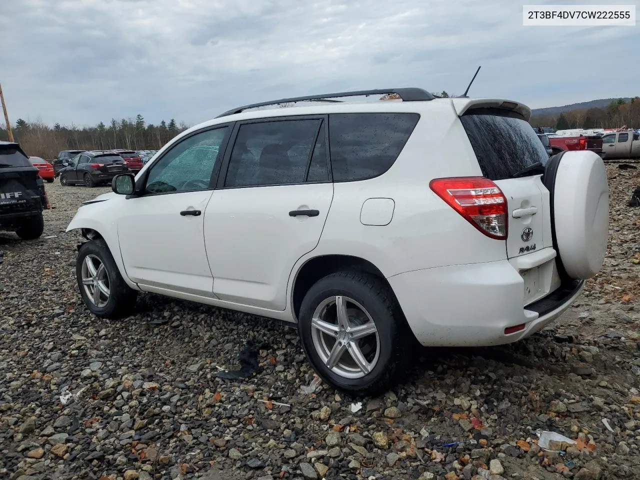 2012 Toyota Rav4 VIN: 2T3BF4DV7CW222555 Lot: 78989864