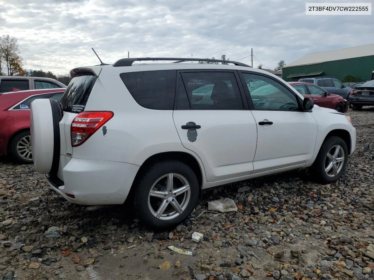 2012 Toyota Rav4 VIN: 2T3BF4DV7CW222555 Lot: 78989864