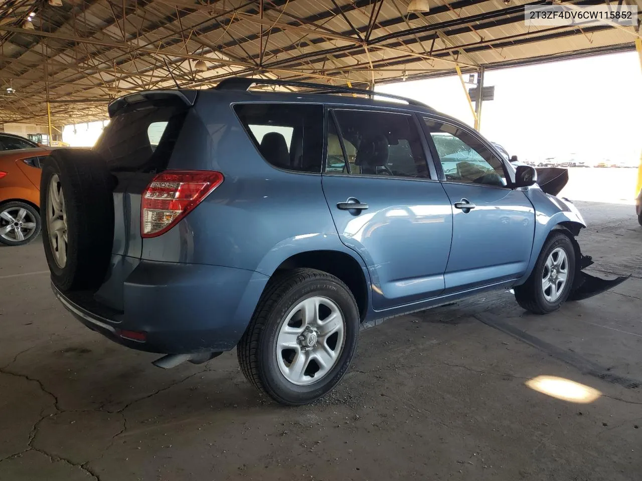 2012 Toyota Rav4 VIN: 2T3ZF4DV6CW115852 Lot: 79093404