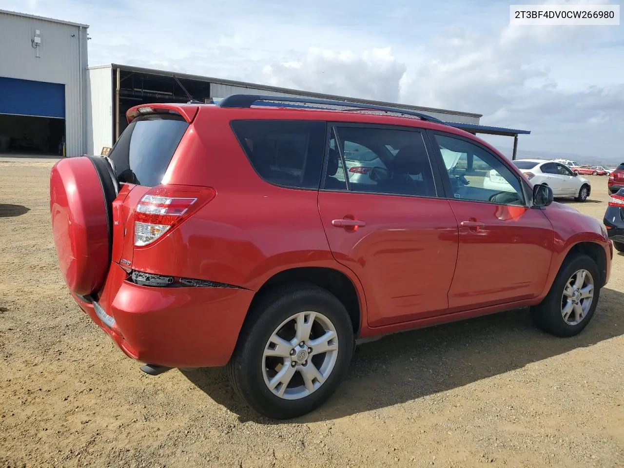 2012 Toyota Rav4 VIN: 2T3BF4DV0CW266980 Lot: 79120994