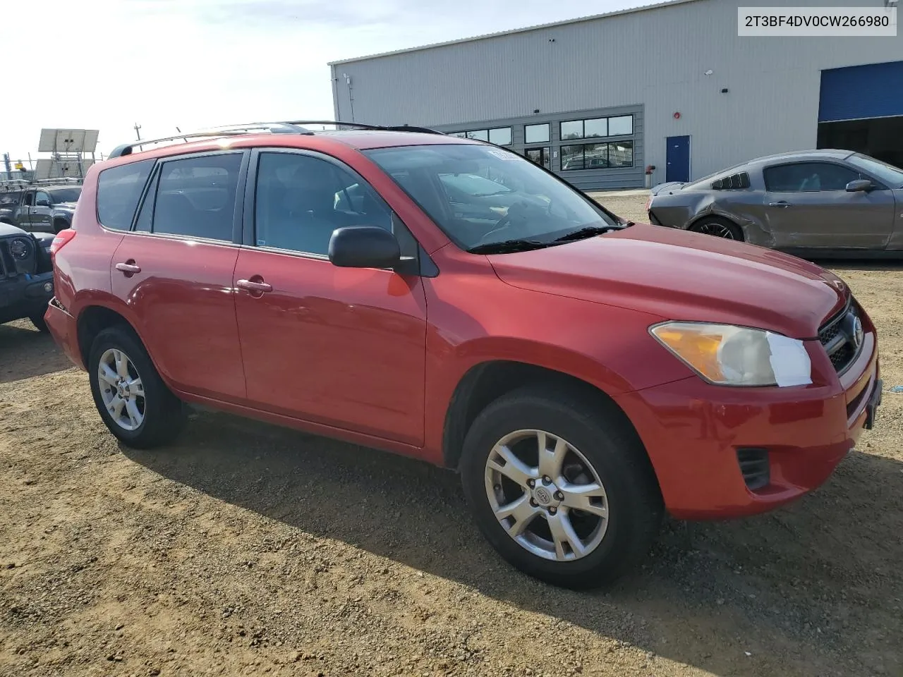 2012 Toyota Rav4 VIN: 2T3BF4DV0CW266980 Lot: 79120994