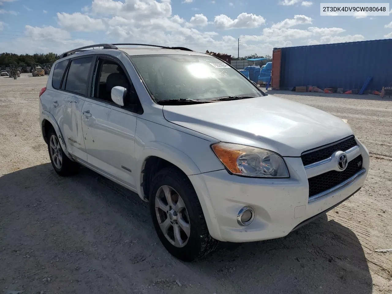 2012 Toyota Rav4 Limited VIN: 2T3DK4DV9CW080648 Lot: 79229924