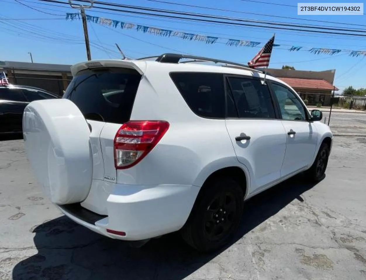 2012 Toyota Rav4 VIN: 2T3BF4DV1CW194302 Lot: 80143454