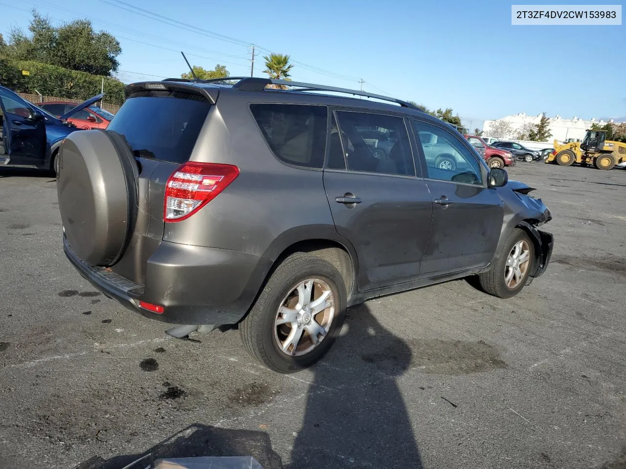 2012 Toyota Rav4 VIN: 2T3ZF4DV2CW153983 Lot: 80923634