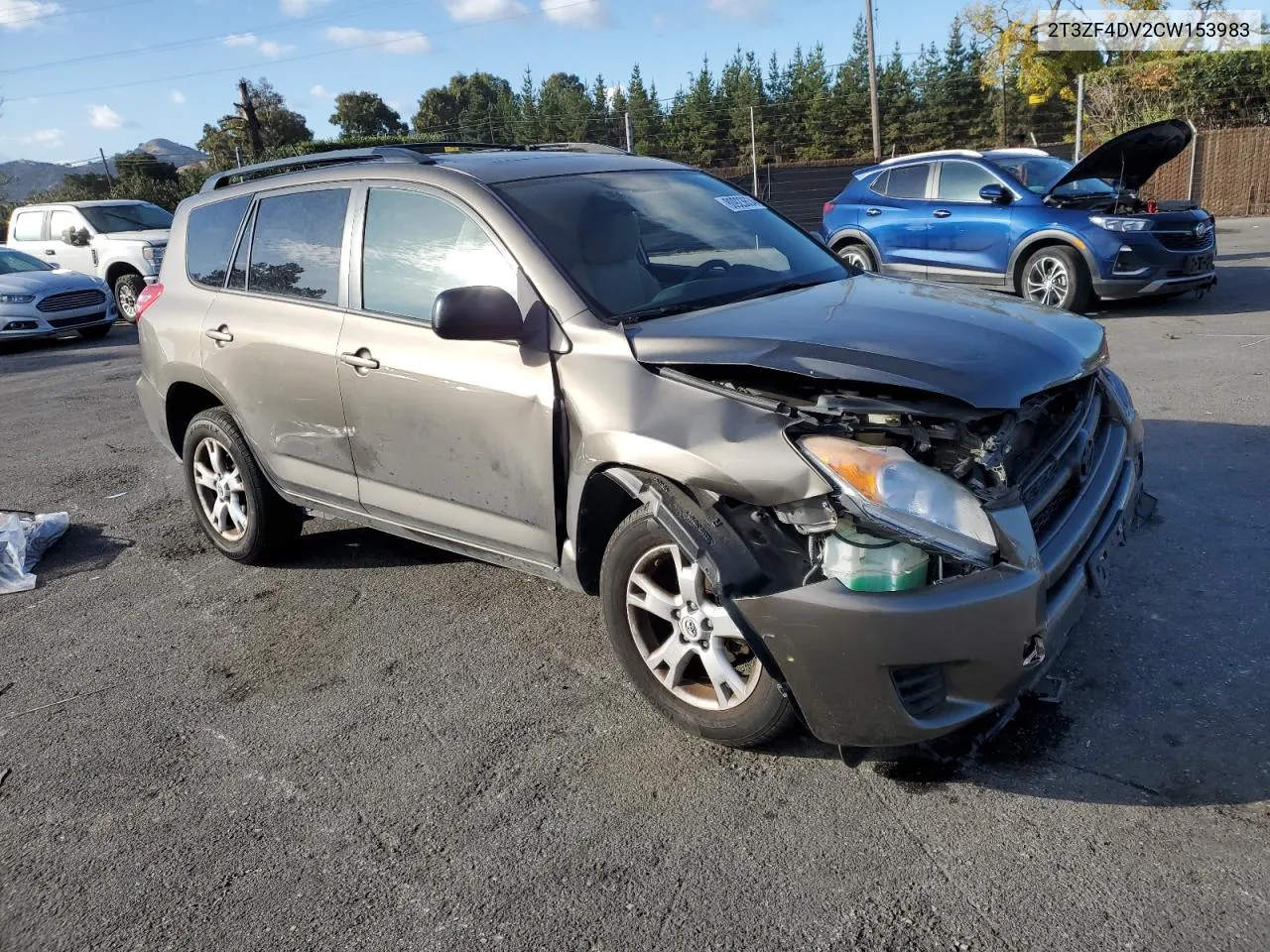 2012 Toyota Rav4 VIN: 2T3ZF4DV2CW153983 Lot: 80923634